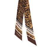 Foulard donna sottile con stampa leopardata