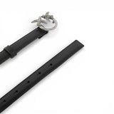 Cintura sottile Love Birds in pelle 2cm