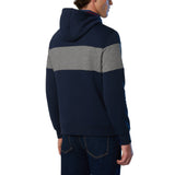 Felpa uomo hoodie con maxi riga