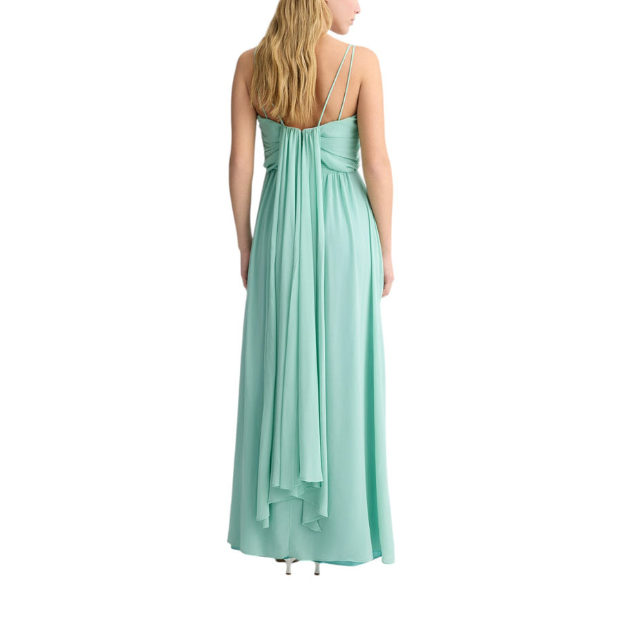 Abito donna lungo elegante verde acqua