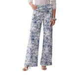 Pantaloni donna flare stampati