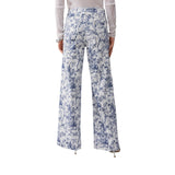 Pantaloni donna flare stampati