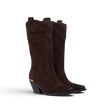 Stivali donna texani in suede