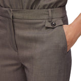 Pantaloni donna straight in tessuto mélange