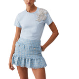 T-shirt donna con ricamo gioiello
