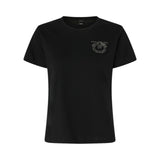 T-shirt donna con ricamo logo Love Birds in cristalli