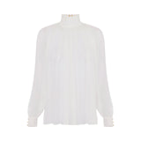 Blusa donna in voile con ganci gioiello
