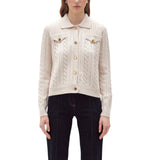 Maglia donna cardigan misto cachemire