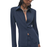 Camicia donna strutturata in tela