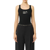 Top donna in maglia con dettaglio lettering