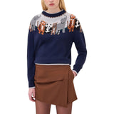 Maglione donna con motivo jacquard