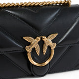 Borsa donna a tracolla piccola Love Bag in nappa trapuntata chevron