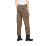 Pantaloni donna a quadretti con pince