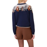 Maglione donna con motivo jacquard