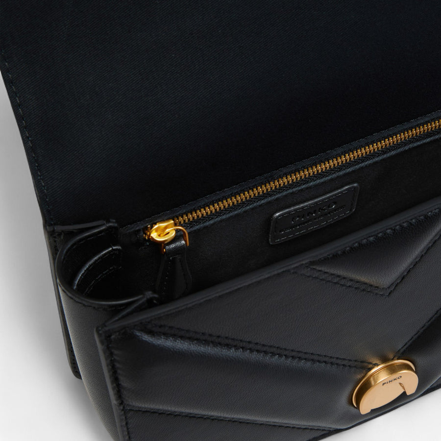 Borsa donna a tracolla piccola Love Bag in nappa trapuntata chevron