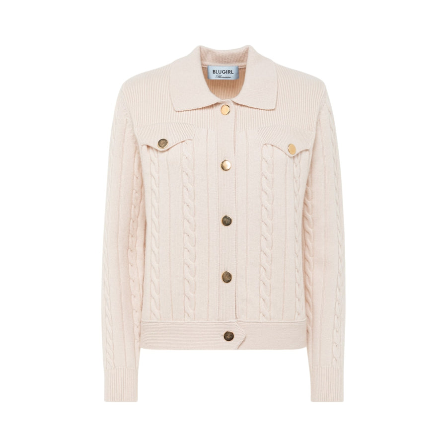 Maglia donna cardigan misto cachemire