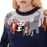 Maglione donna con motivo jacquard