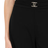 Pantaloni donna cropped con cintura