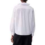 Camicia donna in popeline con rouches