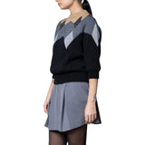 Maglia donna jacquard con lurex di volume