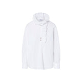 Camicia donna in popeline con rouches