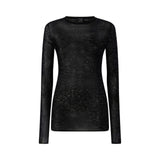 Maglia donna girocollo con paillettes