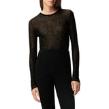 Maglia donna girocollo con paillettes