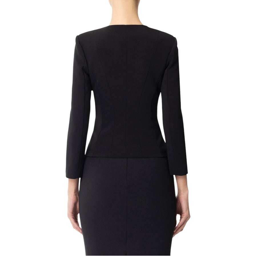 Giacca donna in crêpe con lacci criss-cross