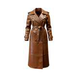 Trench donna in ecopelle