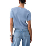 Maglia donna con ricamo in rafia