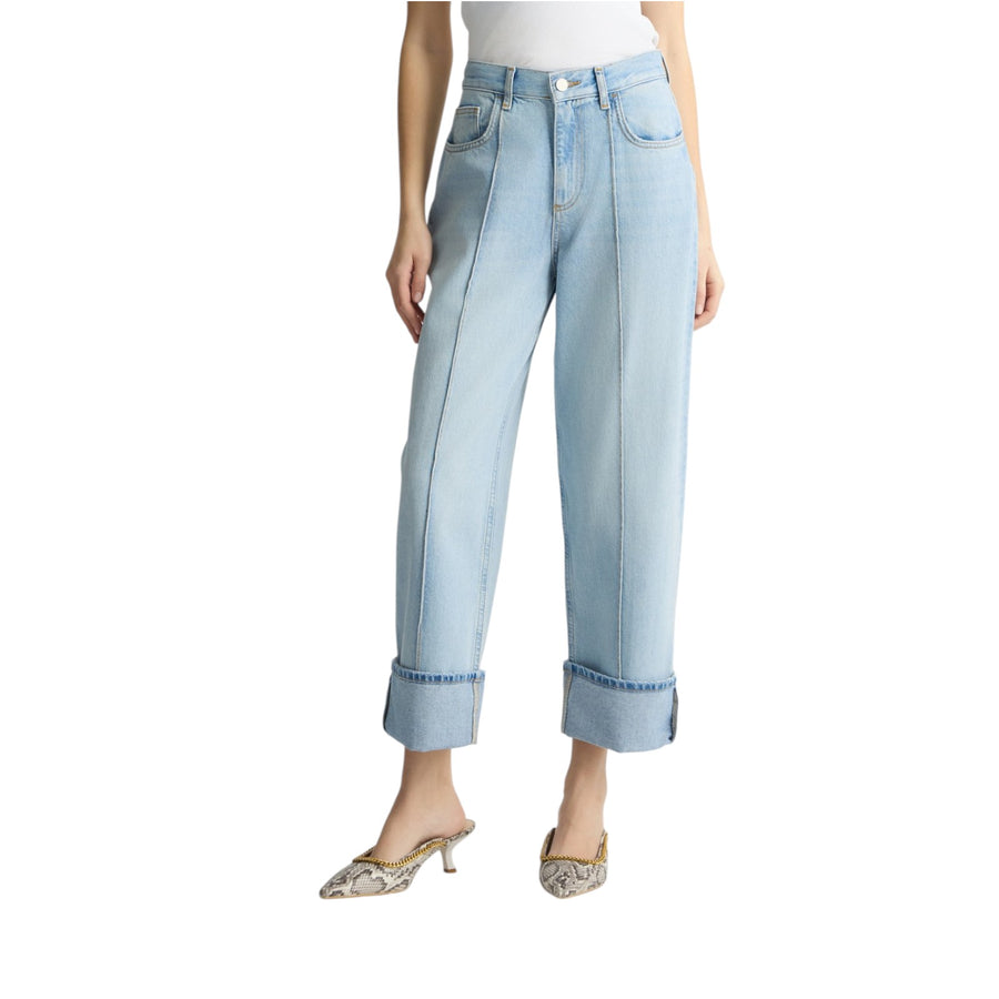 Jeans donna straight cropped
