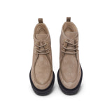 Stivaletti donna in suede stringati