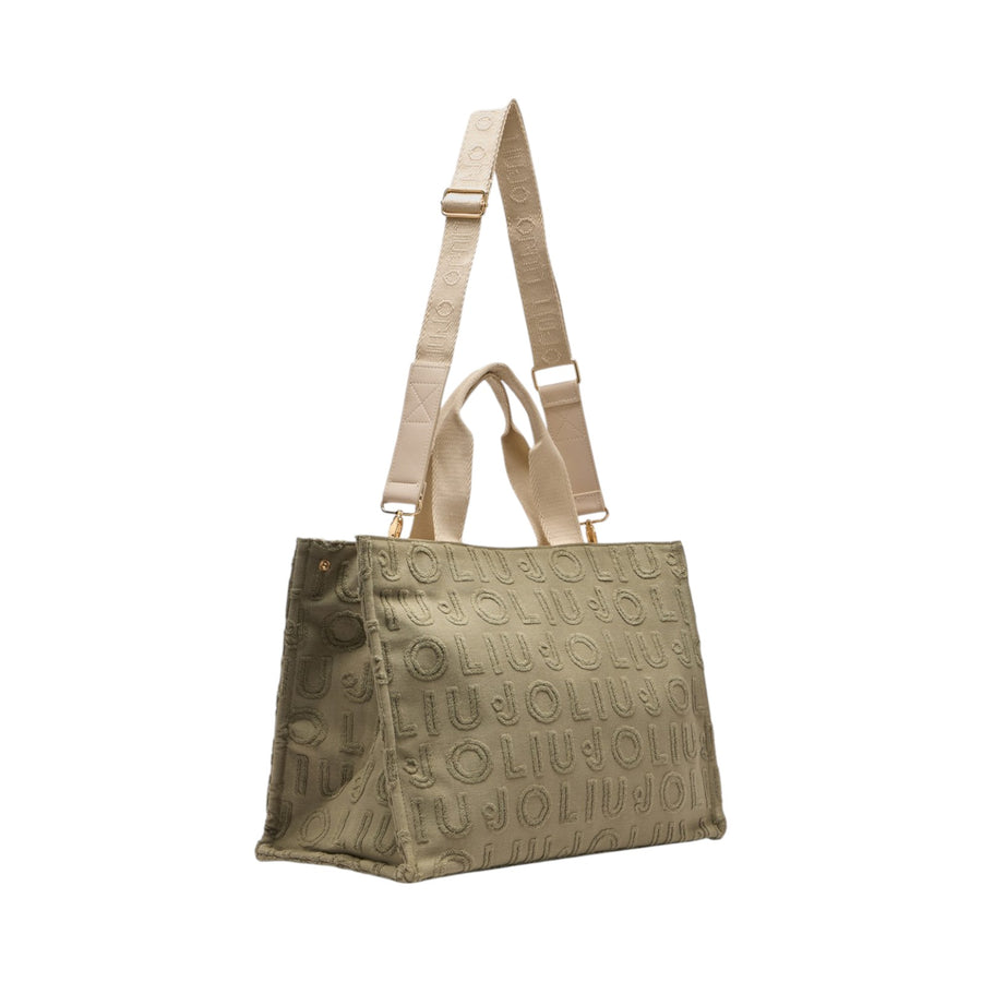 Borsa donna jacquard con logo