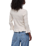 Cardigan donna con volant