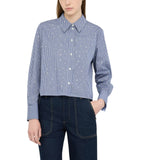 Camicia donna in popeline con strass