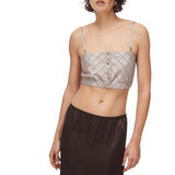 Crop  top donna a righe
