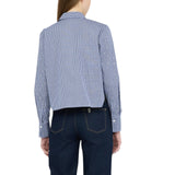 Camicia donna in popeline con strass