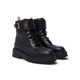 Anfibi donna in pelle e nylon