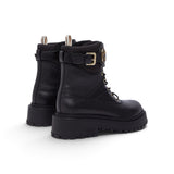Anfibi donna in pelle e nylon