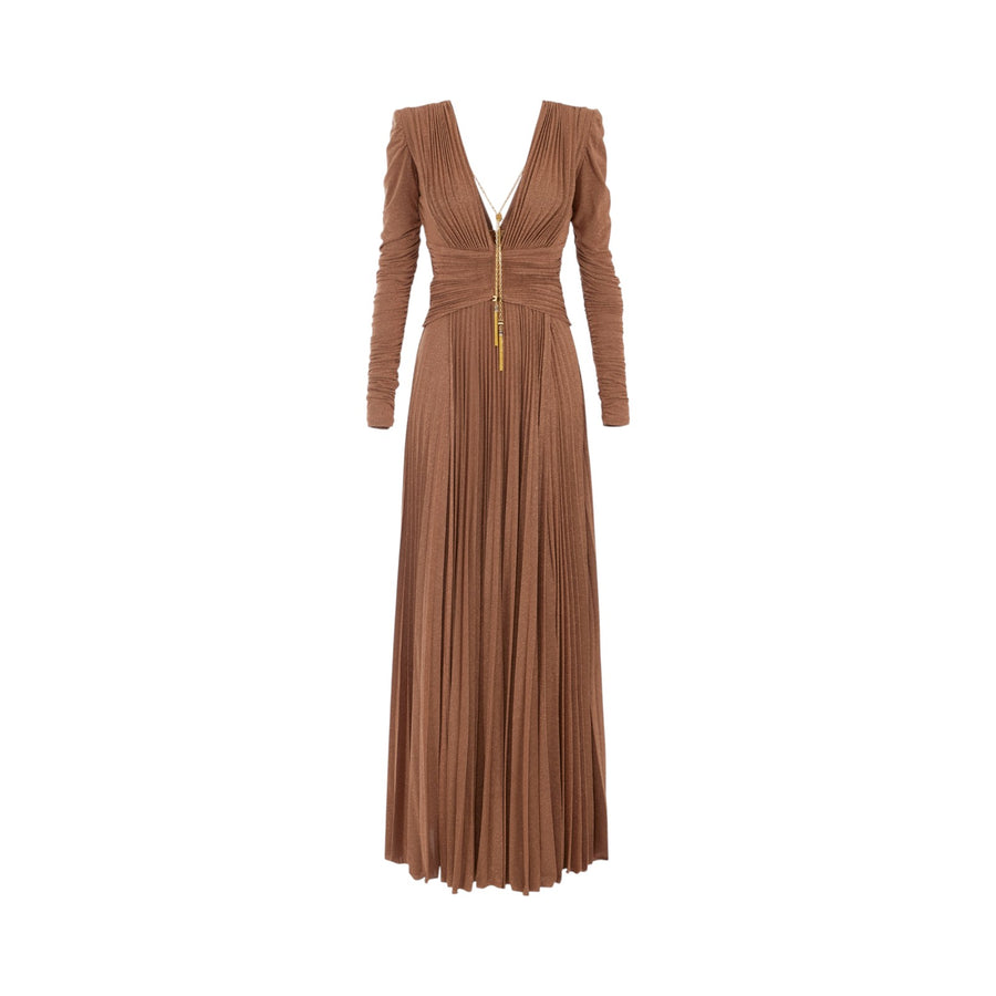 Abito donna Red Carpet in jersey lurex con collana