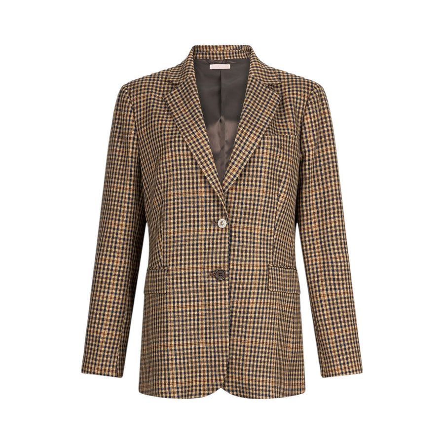 Giacca donna oversize a quadretti