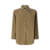 Camicia donna in popeline con dettagli in pizzo