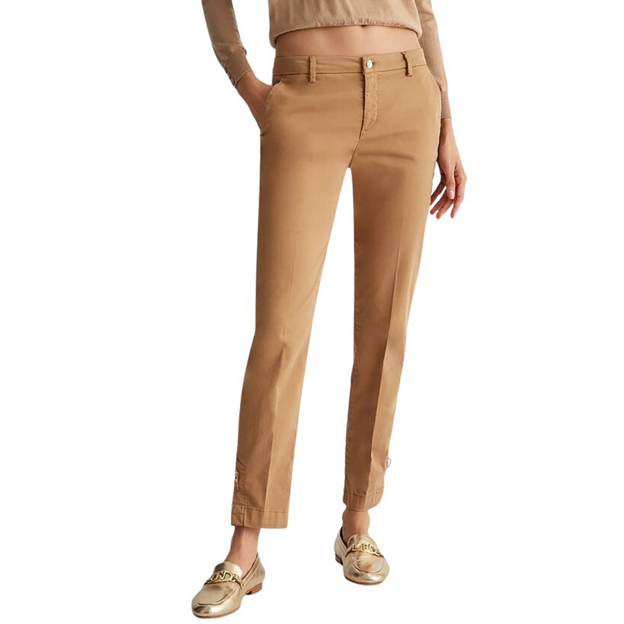 Pantaloni donna chino in cotone stretch