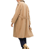 Trench donna Lungo a Doppiopetto in Sarga