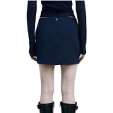 Minigonna donna a portafoglio in gabardina