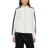 Felpa donna in cotone con pizzo