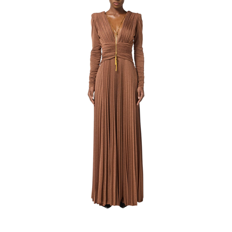 Abito donna Red Carpet in jersey lurex con collana