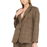 Giacca donna oversize a quadretti