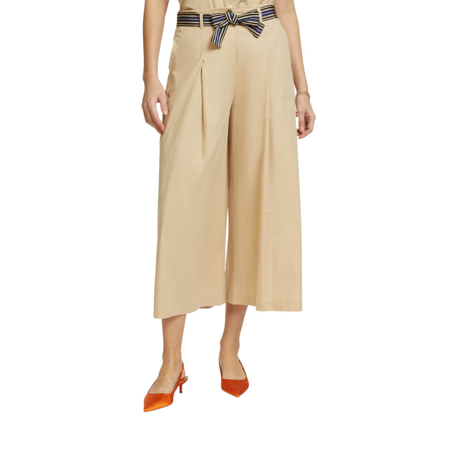 Pantaloni donna ampi con cintura a righe