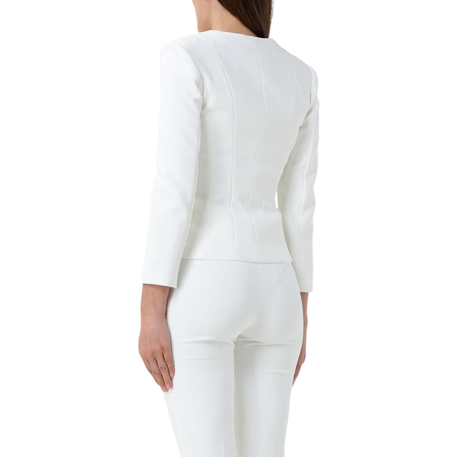 Giacca donna in crêpe con lacci criss-cross